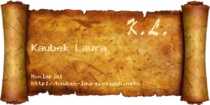 Kaubek Laura névjegykártya